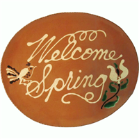 Quilled Welcome Spring Plate (MTO) $180