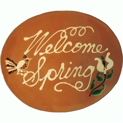 Quilled Welcome Spring Plate (MTO) $180