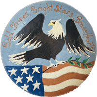 Bold Stars and Stripes Liberty Eagle Plate (MTO) $225