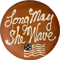Quilled Long May She Wave Plate (MTO) $95