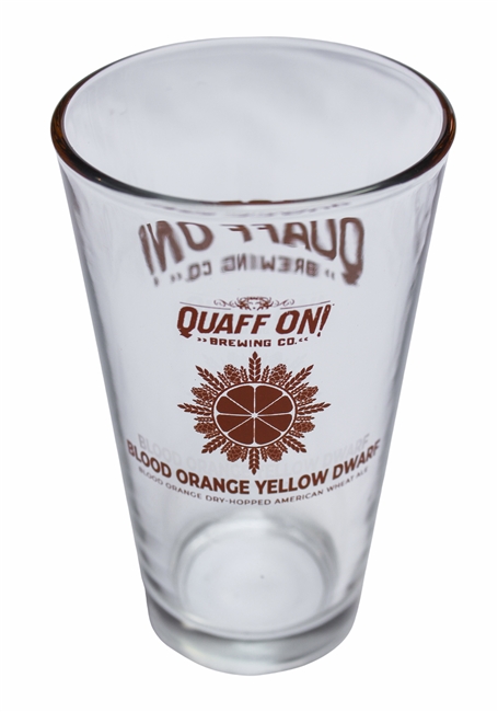 Blood Orange Yellow Dwarf pint glass