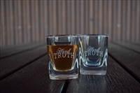 Hard Truth Etched Square Shot Glass