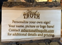 Custom Etched Wood Sign Small