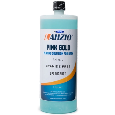 SOLUCIÃ“N ECOLÃ“GICA DE BAÃ‘O DE ORO ROSADO  (1 CUARTO DE GALÃ“N, 32 OZ) SIN CIANURO.