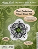 BEADING KITS > Beaded Brooch - Flower - Black and Green