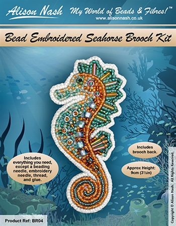 BEADING KITS > Beaded Brooch - Seahorse