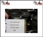 25hp Kohler 2014 MZ-KT740-3029 Bad Boy Part# 015-2014-00