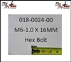 M6-1.0 X 16MM HEX BOLT CL 8 - Bad Boy Part# 018-0024-00