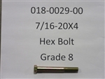 7/16-20x4" Hex Bolt Gr.8 - Bad Boy Part# 018-0029-00