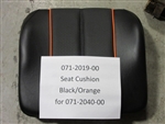 Black/Orange Seat Cushion -Bad Boy Part# 071-2019-00