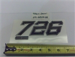 Magnum 726cc Decal-Rear Panel - Bad Boy Part # 091-0204-00