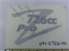 Z 726cc Pro Series Decal - Bad Boy Part # 091-0726-00