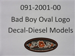 Bad Boy Oval Logo Decal - Bad Boy Part # 091-2001-00