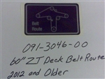 091-3046-00 60" ZT Deck Belt Route