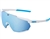 100% Racetrap 3.0,  Matte White, Hiper Blue Multilayer Mirror Lens