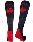2XU Men's Performance Compression Canada Logo Run Sock