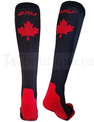 2XU Men's Performance Compression Canada Logo Run Sock