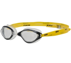 2XU Propel Clear Lens Swim Goggle, AMB/CLR