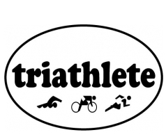 Oval Decal, Triathlete and Figures