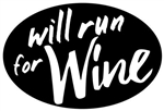 Oval Decal, Will run for Wine