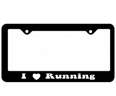 I Heart Running Licence Plate Frame