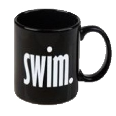Swim Coffee Mug, Black