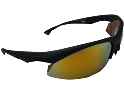 Chili's Thunderstorm Sunglasses, Black/Yellow Mirror