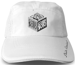 De Soto Skin Cooler Run Cap, White, Cube Logo