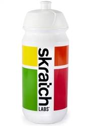 Skratch Tacx Water Bottle: White + Blocks, 500ml
