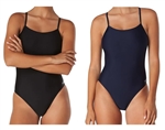 Speedo Solid Relay Back with Shelf Bra One Piece Swimsuit