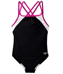 Speedo Solid Splice Swimsuit