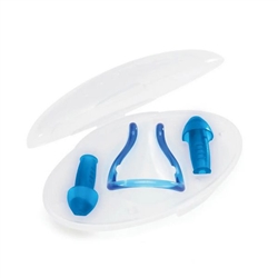 Speedo Ear Plug + Nose Clip Set, Blue