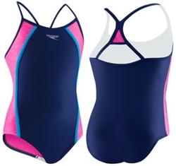 Speedo Girls Heather Thin Strap Swimsuit, 7714700
