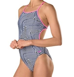 Speedo Turnz Printed Tie Back Swimsuit