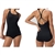 Speedo Women's Conservative Leg One Piece Swimsuit, Black