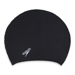 Speedo Adult Bubble Active+ Swim Cap, Black