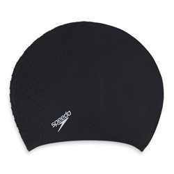 Speedo Adult Bubble Active+ Swim Cap, Black