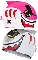 TYR Kid's Charactyer Shark Swim Cap