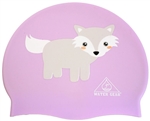 Water Gear Graphic Silicone Swim Cap, Fox
