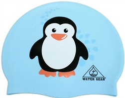 Water Gear Graphic Silicone Swim Cap, Penguin