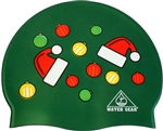 Water Gear Graphic Silicone Swim Cap, Santa Hat & Ornaments