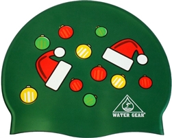Water Gear Graphic Silicone Swim Cap, Santa Hat & Ornaments