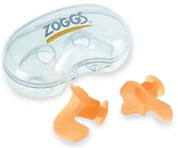 Zoggs Aqua Plugz Swimming Ear Plugs, Jr/Orange