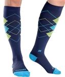 Zensah Argyle Classic Compression Socks, Pair