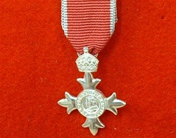 Sterling Silver MBE Miniature Medal