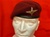 PARA Beret + Parachute Regiment Beret Badge ( Maroon Leather Banded Silk lined beret )