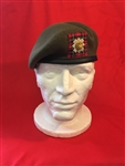 Scots Guards Officers Khaki Beret + Officers Badge and patch.