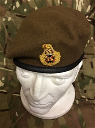 Staff Officers Beret Khaki Field Marshall Beret + Badge