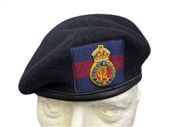 Officers Blue & Royals Beret + King's Crown Bullion Wire Hand Embroidered Beret Badge