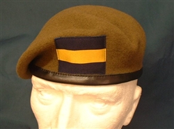 Princess of Wales Royal Regiment Beret (  PWRR Leather Banded Beret )